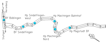 Double track upgrading of the light railway line Böblingen-Renningen (S60), Stuttgart